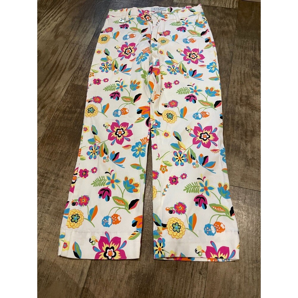 Guess Jeans Pants Womens Small S White Floral Pattern